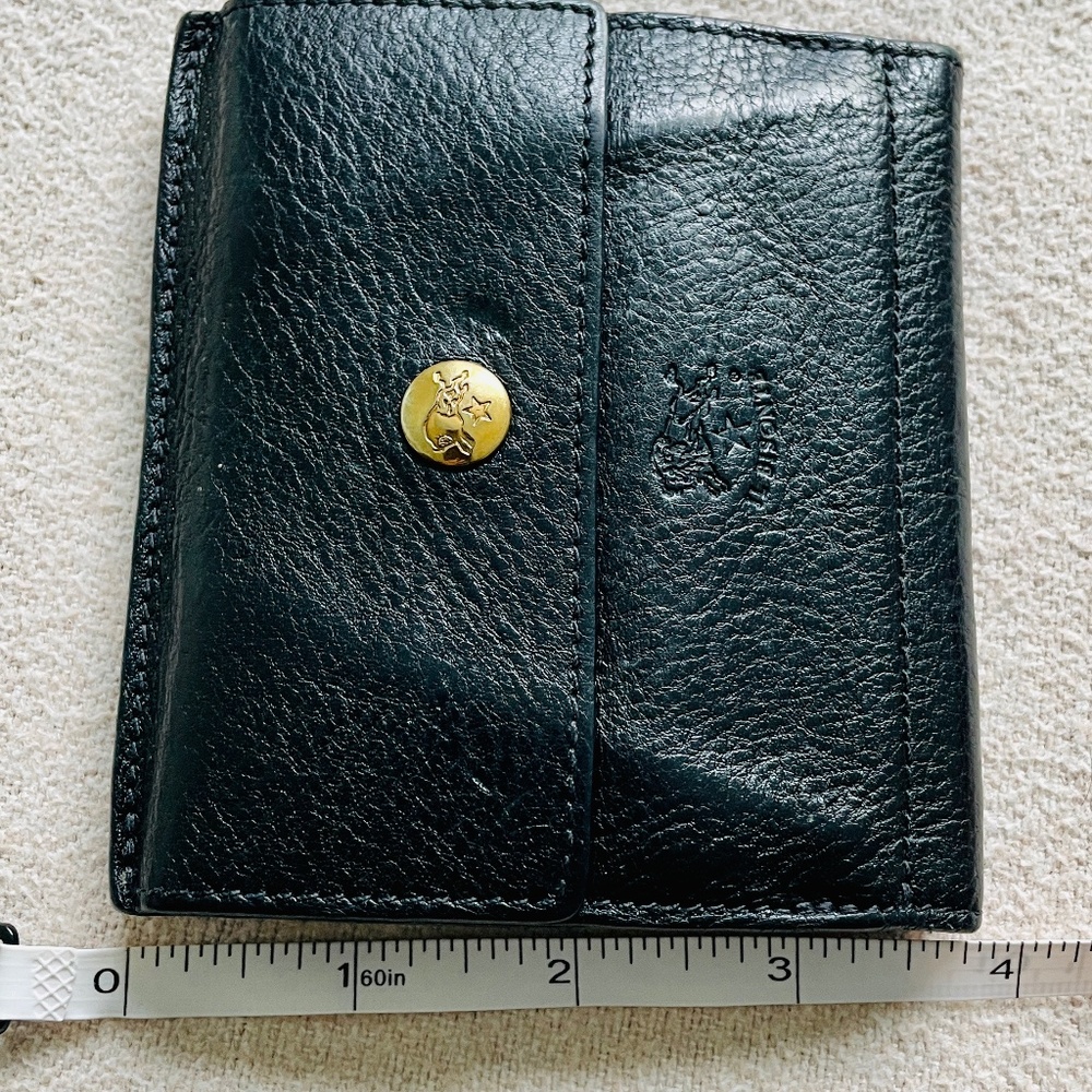 Il Bisonte WALLET IN COWHIDE DOUBLE LEATHER COLOR BLACK | Made in Italy